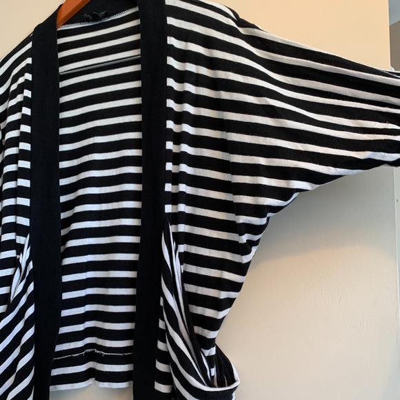 Express Striped Open Cardigan XS Dolman Sleeve with pockets - Picture 2 of 6